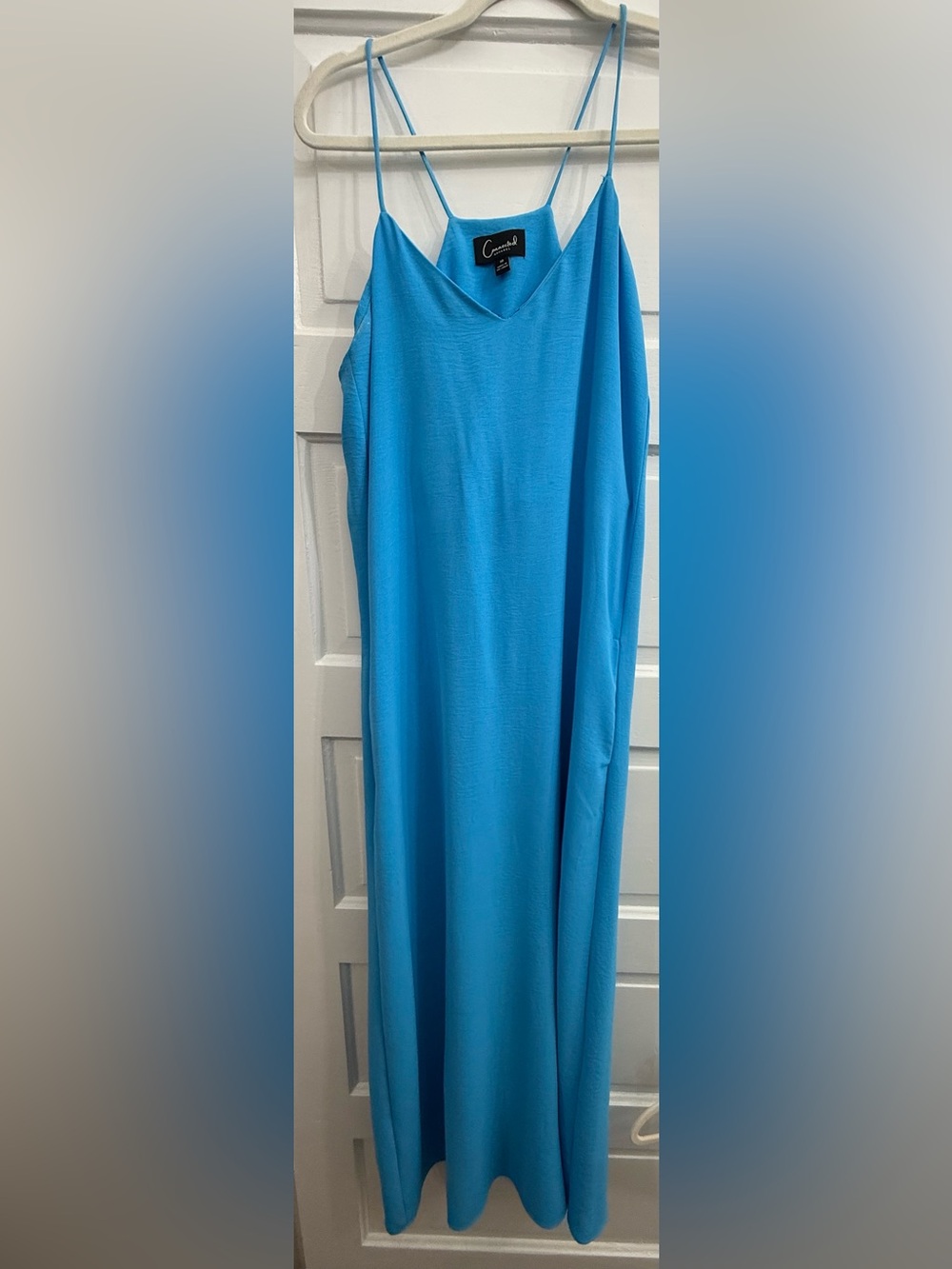 connected apparel Bright Blue Maxi Slip Dress